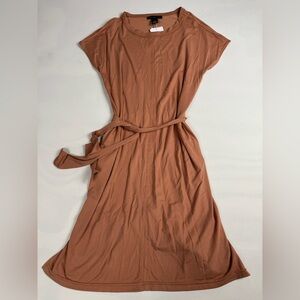 NWT Joan Vass Short Sleeve Dress Soft Clay Women’s XS Retail $88